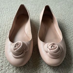 Kate Spade Blush Pink Flats with Floral Detail Size 10